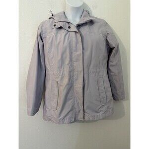 L.L. Bean Rain Jacket Womens LP  H2OF Lined Waterproof Wind Large Petite Purple